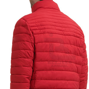 Chaqueta acolchada de hombre de alta calidad con logotipo personalizado para invierno con cuello levantado de talla grande - Product Image 6