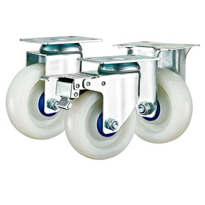 3 ''4'' 5 ''Industrial Médio Dever TPR Rodas Médio Pesado Vermelho PU Rodízio Rodas - Product Image 4