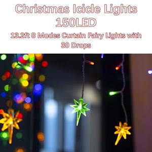Guirnalda de Luces LED Eléctrica con Cable de 10 Metros, IP44 para Interiores/Exteriores, Luz Cálida Suave, Estilo Hielo Colgante, para Navidad, Fiestas y Vacaciones - Product Image 5