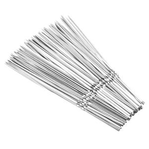 Brochetas de barbacoa planas de acero inoxidable, brochetas de metal reutilizables para <span class=keywords><strong>kebab</strong></span> con diseño antideslizante, brochetas para barbacoa al aire libre - Product Image 5