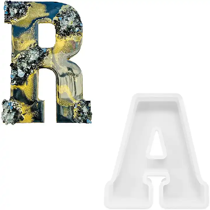 3d large alphabet silicone molds for