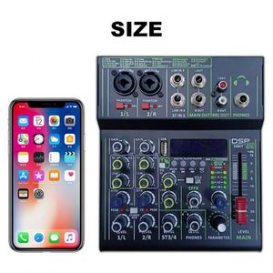 Interface audio USB QIHANG, console de <span class=keywords><strong>mixage</strong></span> audio 4 canaux, studio à domicile, enregistrement sur ordinateur, 99 effets DSP, OEM <span class=keywords><strong>GRATUIT</strong></span> - Product Image 5