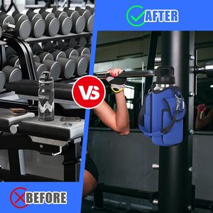 Borsa da ginnastica da <span class=keywords><strong>uomo</strong></span> 5 magneti incorporati porta borraccia per telefono con tasche a tracolla fodera In poliestere accessori magnetici - Product Image 2