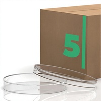 Boîtes de Pétri en verre borosilicaté à fond plat avec couvercles, profondes, 80mm, 90mm, 100mm, 120mm, pour la culture bactérienne et la science en laboratoire