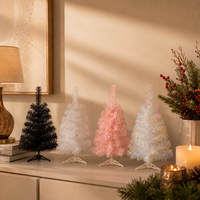 Mini Künstlicher Weihnachtsbaum PVC Schwarz Weiß Rosa Perlweiß Tischbaum für Heim- und Feiertagsdekoration