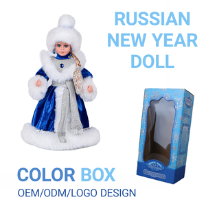 SOTE 러시아어 Snegurochka Ded Moroz 고품질 수제 독특한 전기 및 음악 눈 소녀 새해 아이 장난감 선물 - Product Image 3