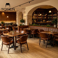 Conjunto de Mesa y Sillas de Bar Estilo Americano, Madera Sólida, para Comedor, Bar, Mobiliario Comercial para Catering