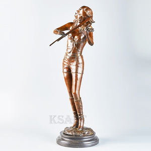 Pequeña estatua <span class=keywords><strong>de</strong></span> músico <span class=keywords><strong>de</strong></span> jazz <span class=keywords><strong>de</strong></span> bronce para interiores, escultura <span class=keywords><strong>de</strong></span> <span class=keywords><strong>arte</strong></span> decorativo <span class=keywords><strong>de</strong></span> una dama tocando <span class=keywords><strong>el</strong></span> violín a la venta, artesanías <span class=keywords><strong>de</strong></span> metal - Product Image 2