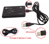 Mini lecteur RFID ISO14443A, 13.56Mhz, USB, contrôle d'accès pour la gymnastique, les hôtels et Spa, livraison gratuite