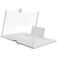 Loupe d'écran pliable 3D HD légère de 10/12 pouces avec support de téléphone de bureau extractible pour le streaming vidéo et la visualisation de films