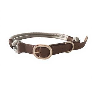 Conjunto de <span class=keywords><strong>Collar</strong></span> y Correa de Cuero Resistente para Perros y Gatos, Ajustable con Hebilla Metálica - Product Image 3