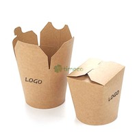 Vente flash - Boîtes à nouilles en papier kraft biodégradables de 14 à 32 oz, blanches/marron, pour emporter