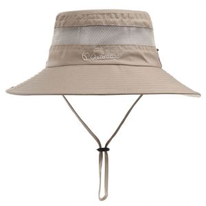 Custom Outdoor Summer Sunshade Sun Uv Protection Wide Brim <b>Cap</b> Mesh <b>Hiking</b> Fishing Fisherman Bucket Boonie Hat - Product Image 2