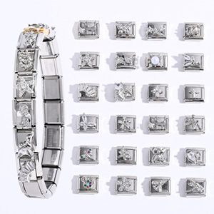 DIY Jewelry Accessories Charm Bracelet Module Stainless Steel Prong Setting Everyday Wear Unisex - Product Image 1