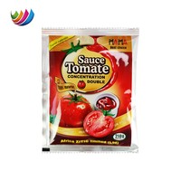 Rouleau de Film Sachet de Ketchup de Tomate Imprimé Personnalisé Plastique 2g-500g Sachets de Pâte de Tomate en Feuille d'Aluminium Laminé