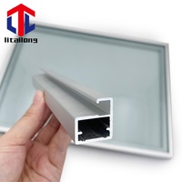 Profil Rangka Ekstrusi Aluminium untuk Kategori Produk Perangkat Keras Lemari Pakaian Pintu Kaca Kabinet Dapur