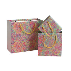 Customized Luxury White Paper Recyclable Eco-Friendly Shopping <b>Gift</b> <b>Bags</b> with Ribbon Handle Full Print <b>Personalized</b> Logo - Product Image 4