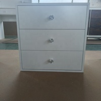 Commode de rangement personnalisée en bois blanc à 5 tiroirs pour dossiers, table de chevet