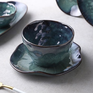 Bộ Bát Đĩa Không Đều Bộ Chén Đĩa Kết Hợp Bộ Đồ Ăn Bằng Gốm Lò Nung Nhật Bản - Product Image 5