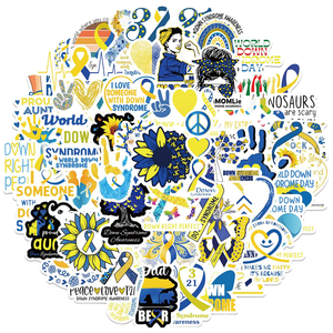 Adesivi Decorativi in PVC con Fiori Stile VSCO, 50 Pezzi, Ecologici e Impermeabili, Decalcomanie <span class=keywords><strong>Floreali</strong></span> per Quaderni e Pareti - Product Image 3