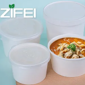 Zifei 종이 품목 eco 친절한 생물 분해성 kraft 테이크아웃 음식 상자 주문 식품 포장