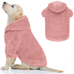 Bata de Baño para Perro de Felpa Simple Personalizada de Fábrica, Abrigo con Capucha Cómodo para Invierno y Primavera para <span class=keywords><strong>Perros</strong></span> Pequeños y Medianos - Product Image 4