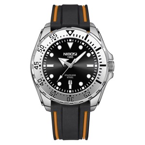 Montre de mode pour homme Drioshipping, montre de luxe haut de gamme, calendrier lumineux, étanche, montres à quartz, bracelet en acier massif, noir bleu - Product Image 5