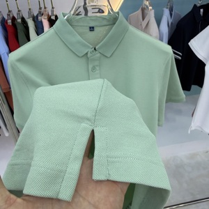 Hautfreundliches Baumwoll-Synthetikfaser-Mischgewebe Herren Revers Kurzarm Golf Polo Tägliches Freizeithemd - Product Image 4