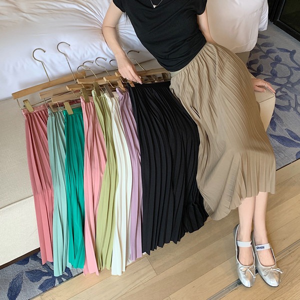 Shop Our Elegant Women's Korean Style Solid Color Skirts