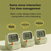 Réveil numérique MUID style console de jeu rétro pour garçons - Minuteur créatif pour dortoir avec fonction snooze et minuteur d'étude