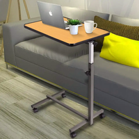 Table d'appoint mobile multi-usage Healthmenex pour bureau à domicile, réglable en hauteur et inclinable, en PB+Acier, pour repas au lit des patients