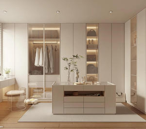 Dressing léger en mélamine, facile à déplacer et à repositionner, flexible pour différentes configurations de chambre - Product Image 1