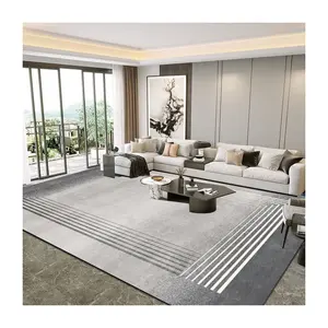 Light Luxury Minimalist Style Crystal Velvet Material Living Room Carpet Customized Different Sizes Foot Mat 3D Printed Area Rug