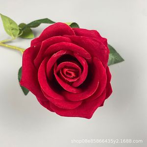 <b>Single</b> Stem Velvet Rose Artificial <b>Flower</b> High Simulation Valentine'S Day Decor HSK-08 - Product Image 5