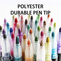 Marqueur de contour XJY, 24 couleurs, marqueur flash pour cadeaux de Noël, anniversaires, bricolage, artisanat