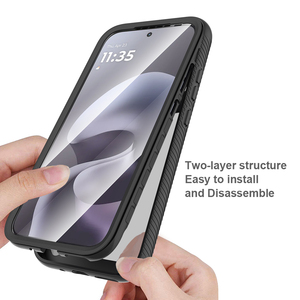 Robuste 360 °   Étui de protection intégrale pour Motorola G77, <span class=keywords><strong>coque</strong></span> robuste antichoc avec protection d'écran intégrée, anneau magnétique - Product Image 2