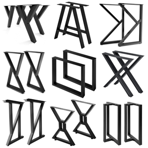 Bàn Đánh Bóng khung công nghiệp nhà hàng bàn văn phòng gang thép băng ghế dự bị ăn uống cà phê đồ nội thất bàn Kim loại chân bàn - Product Image 1