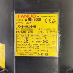 Motor Servo AC FANUC A06B-0162-B088 Probado - Product Image 2