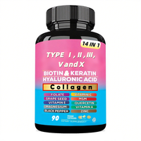 OEM Capsules Végétales Blanchissantes pour la Peau, Antioxydantes au Collagène, Suppléments à Base de Plantes avec Biotine, Kératine et Acide Hyaluronique