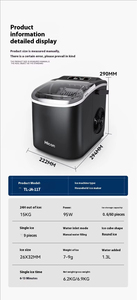 Machine à glaçons électrique automatique tendance 2026 avec boîtier en plastique de qualité alimentaire pour la fabrication de glaçons en forme de balle, machine à glaçons portable - Product Image 3