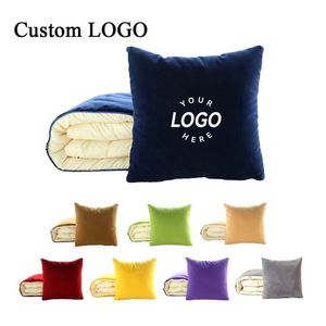 OEM Handmade Soft Flannel 2 in 1 Pillow <b>Blanket</b> with Airplane Theme, Perfect for Corporate Gifts - Product Image 5