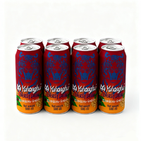 Boîte en vrac de boissons énergisantes prêtes à boire (RTD) personnalisables, 500 ml, en bouteille élégante de qualité supérieure, faible en glucides et en matières grasses, enrichie en sureau, gingembre et ginseng, carbonate