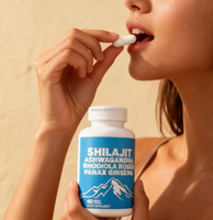 Mélange de Shilajit, Ashwagandha, Rhodiola Rosea et Panax Ginseng |   60 capsules végétales |   Complément alimentaire bien-être quotidien