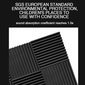 Funas Panneaux de mousse <span class=keywords><strong>acoustique</strong></span> Carreaux Wedge Mousse d'insonorisation Mousse antibruit pour studios d'enregistrement Home Studios Bureaux - Product Image 6