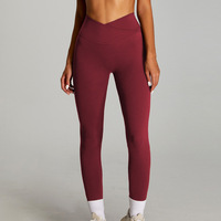 Pantalon de sport taille haute amincissant et rehausseur de fessiers en Spandex/Nylon pour la course, le fitness et le yoga, grandes tailles, transfrontalier
