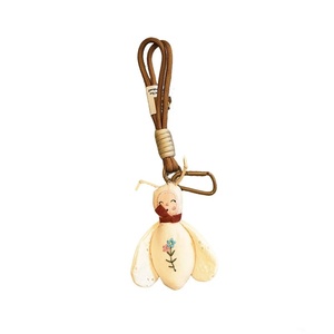 Porte-clés en tissu écologique en forme d'abeille 3D durable, fait main, pour sac à main, cadeau d'anniversaire pour enfant, chaîne de téléphone, animal de dessin animé - Product Image 6