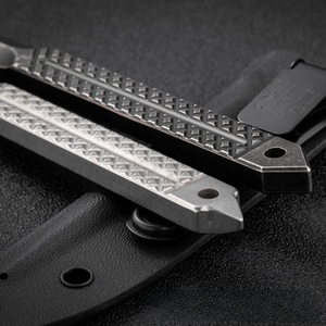 Navaja Táctica de Supervivencia, Hoja de Acero Inoxidable, Mango de Acero Inoxidable, Hoja con Punta de Lanza, Grosor de 7.5 mm, 1 Año de Garantía - Product Image 2