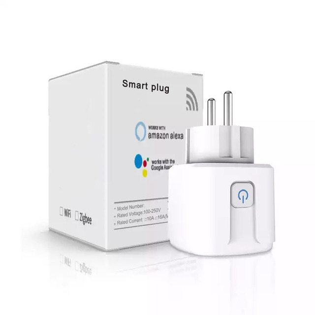 EU 16A  Wifi Smart Plug Socket Outlet Energy Monitoring App Tuya Smart Life Remote Control Works Alexa Electrical Power Socket