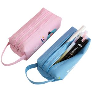 Trousse à crayons de grande capacité, sac à crayons de dessin animé, organisateur de papeterie portable, fournitures scolaires et de bureau mignonnes pour filles et garçons - Product Image 1