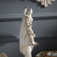 Décoration de bureau créative en forme de tête de cheval vintage, artisanat animal, décoration de table, accessoires de bureau pour la maison